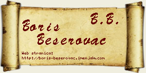 Boris Beserovac vizit kartica